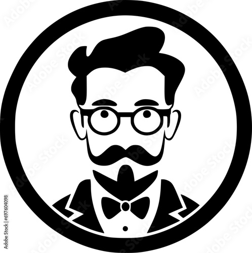 Teacher - Black and White Isolated Icon - Vector illustration