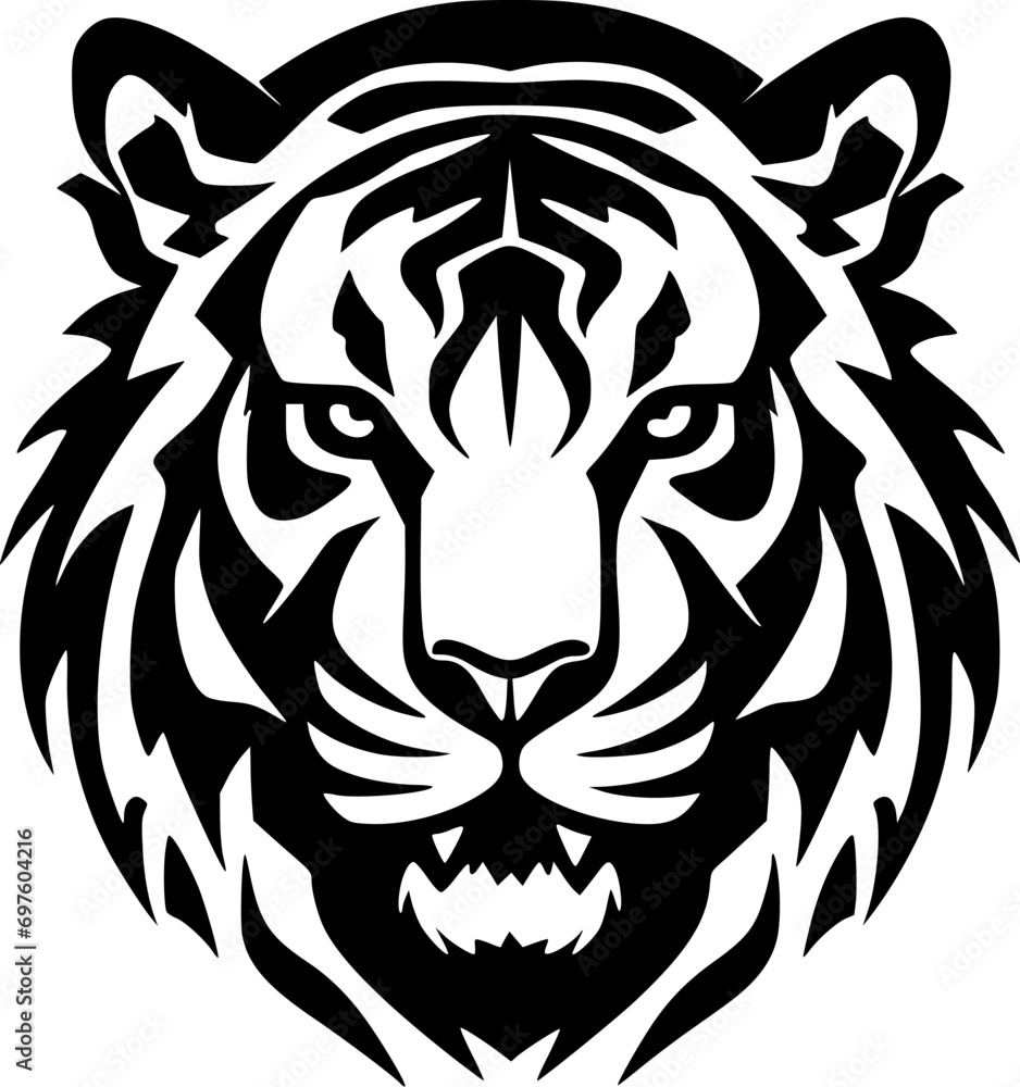 Fototapeta premium Tiger | Minimalist and Simple Silhouette - Vector illustration