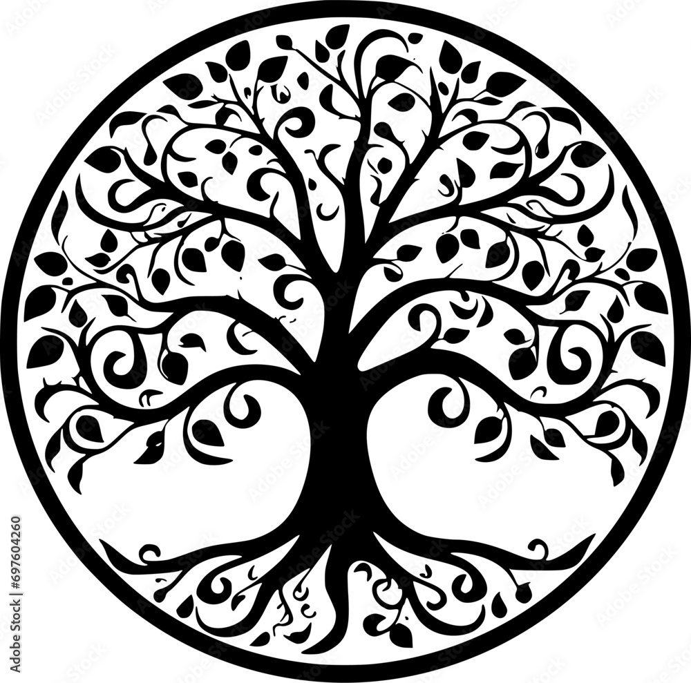 Tree - Minimalist and Flat Logo - Vector illustration Tree - Minimalist and Flat Logo - Vector illustration