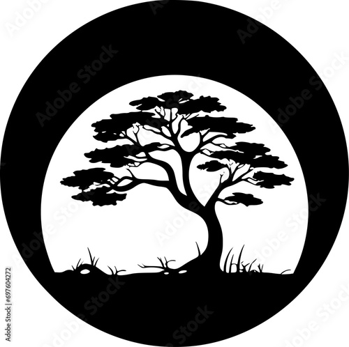 Tree | Black and White Vector illustration