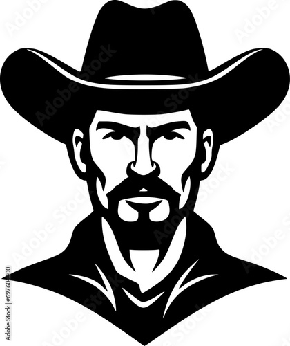 Western | Black and White Vector illustration