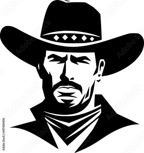 Western | Black and White Vector illustration