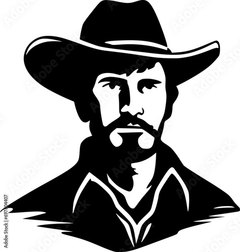 Western | Black and White Vector illustration