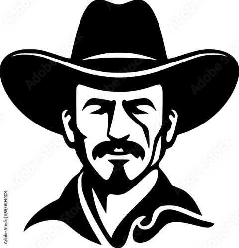 Western - Minimalist and Flat Logo - Vector illustration