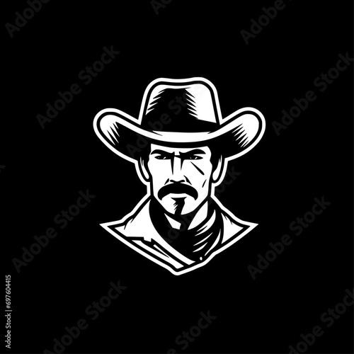 Western - Minimalist and Flat Logo - Vector illustration