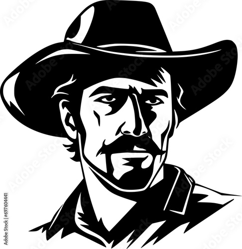 Western | Minimalist and Simple Silhouette - Vector illustration