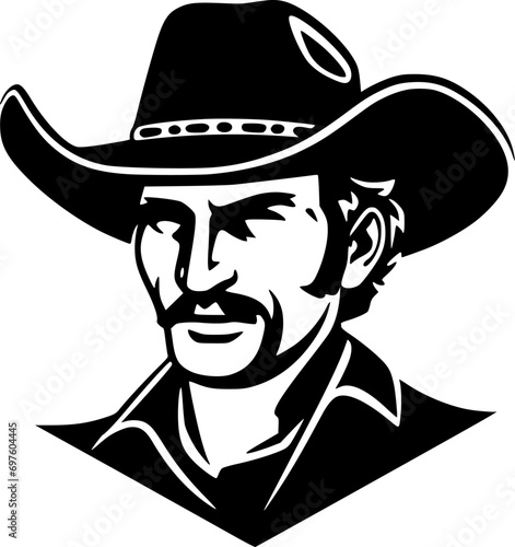 Western - Minimalist and Flat Logo - Vector illustration