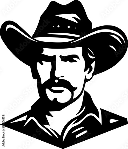 Western | Black and White Vector illustration