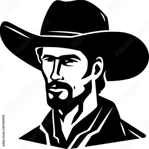 Western | Minimalist and Simple Silhouette - Vector illustration