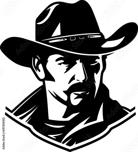 Western | Black and White Vector illustration