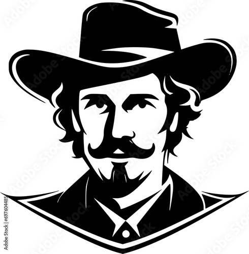Western | Minimalist and Simple Silhouette - Vector illustration