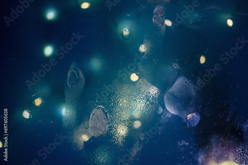 abstract blue and yellow background with lights