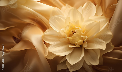 silk fabric flower background © lichaoshu