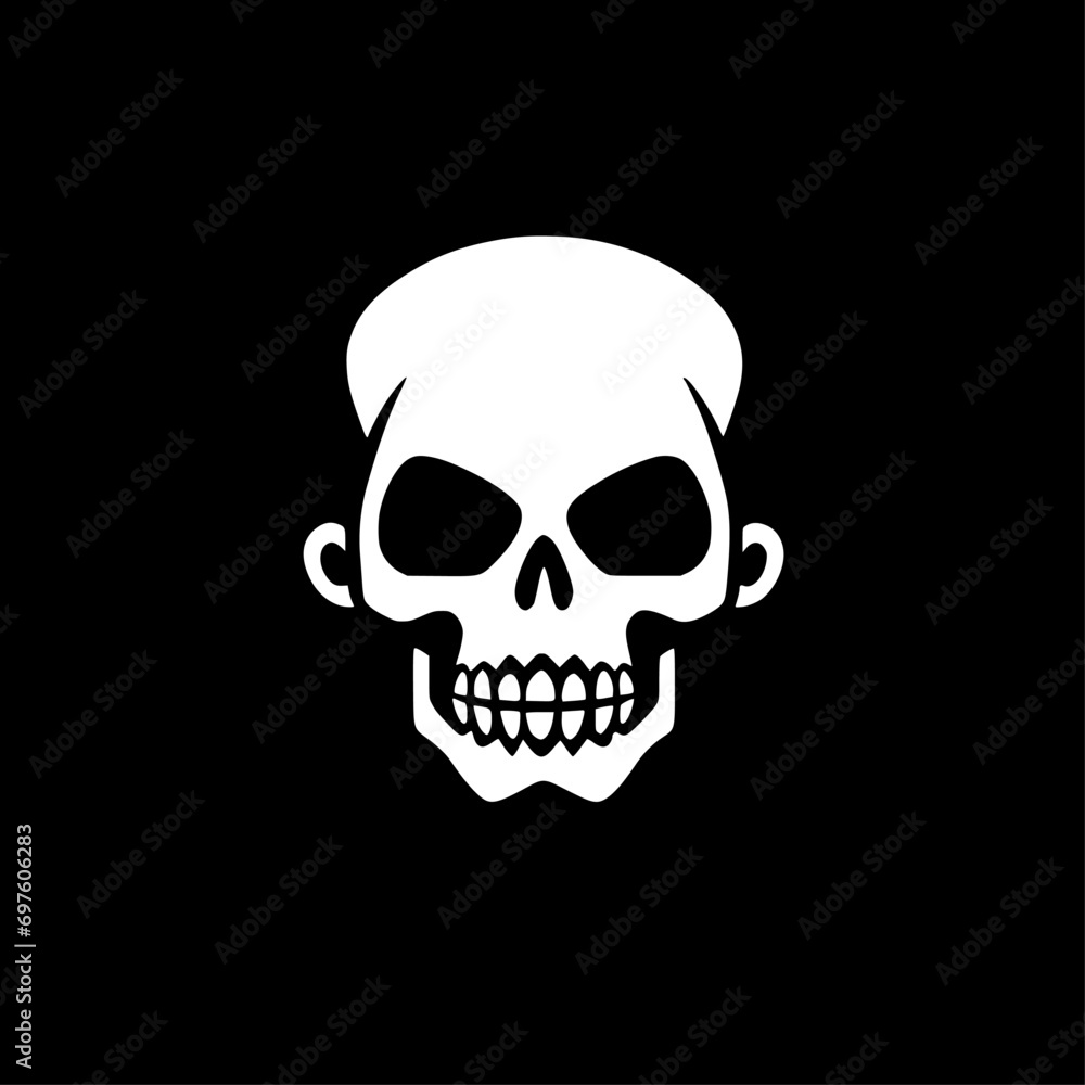 Skull - Minimalist and Flat Logo - Vector illustration