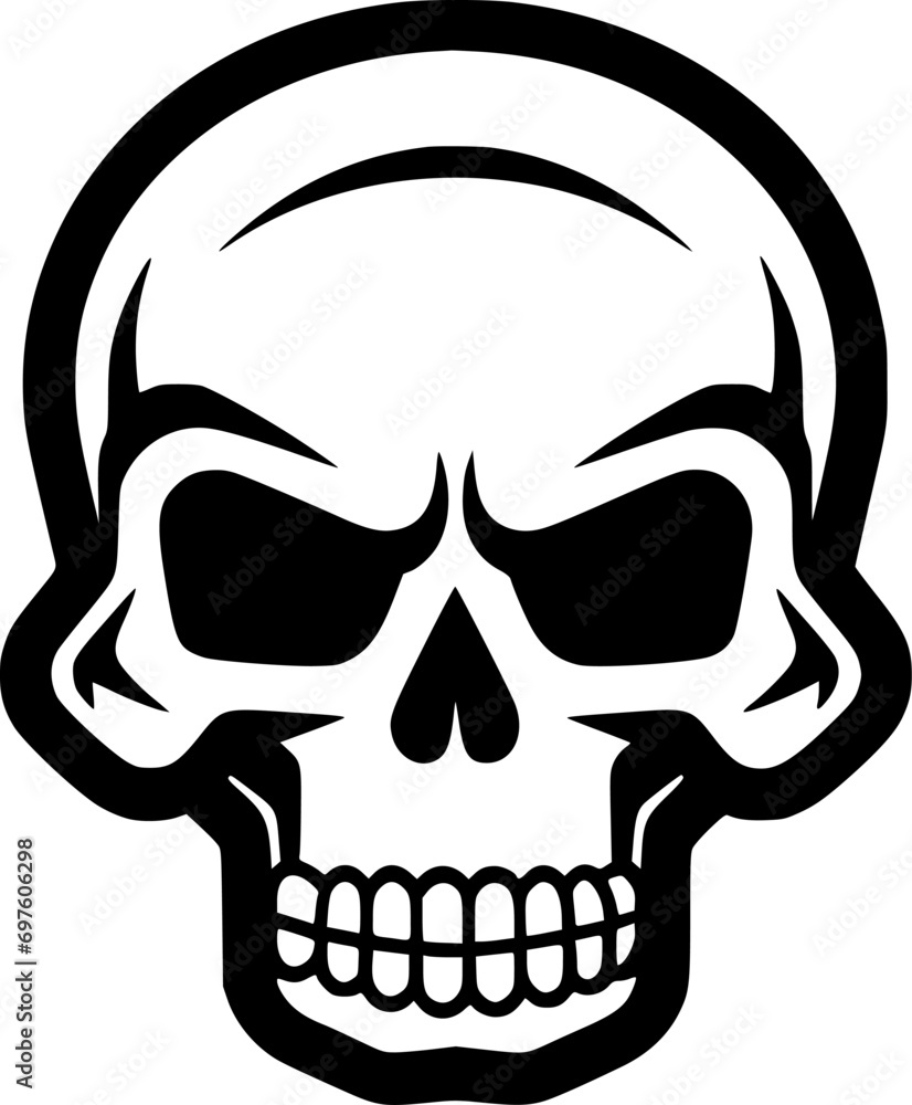 Skull - Black and White Isolated Icon - Vector illustration Skull - Black and White Isolated Icon - Vector illustration