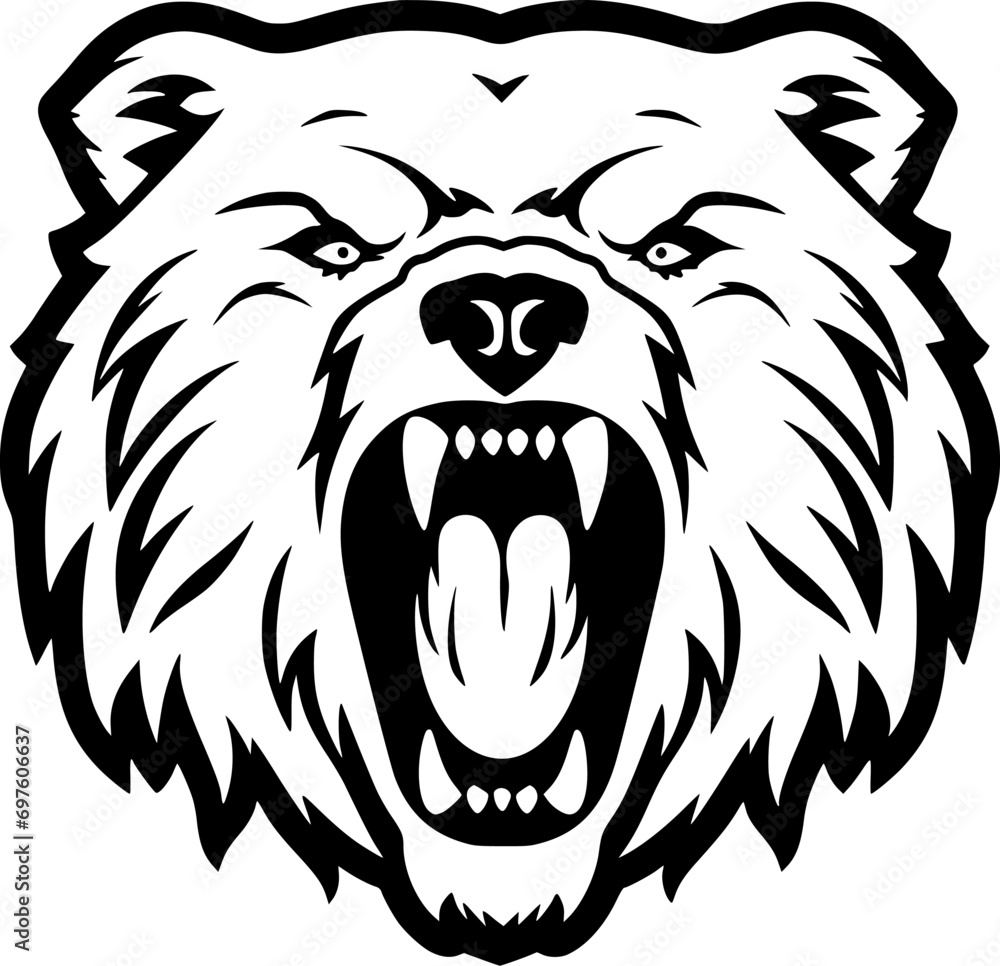 Fototapeta premium Bear - Minimalist and Flat Logo - Vector illustration
