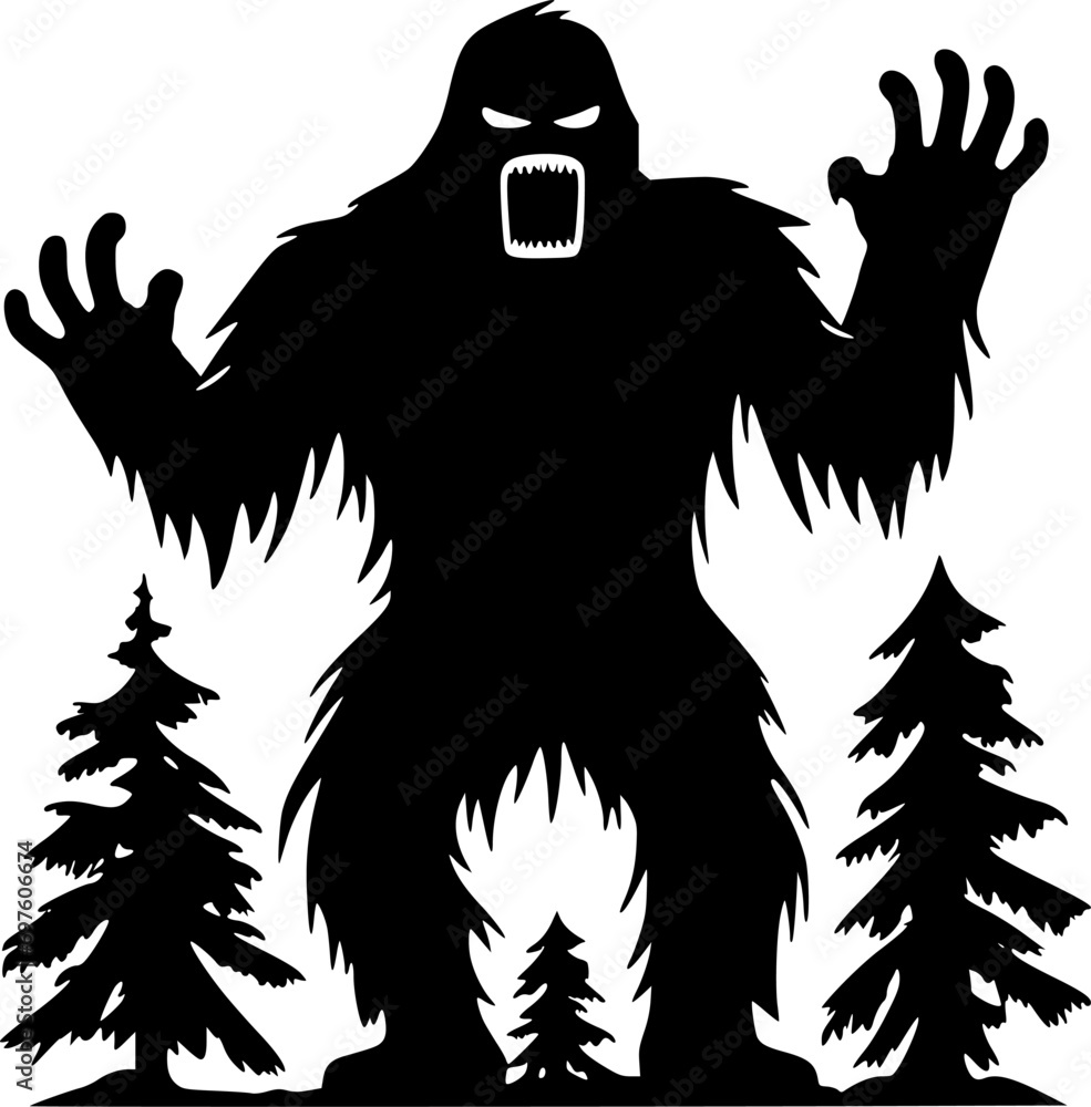 Bigfoot - Minimalist and Flat Logo - Vector illustration Bigfoot - Minimalist and Flat Logo - Vector illustration