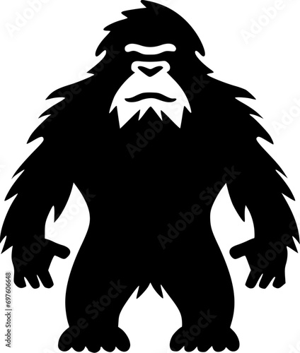 Bigfoot | Black and White Vector illustration