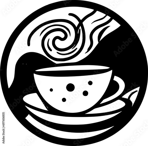 Coffee - Black and White Isolated Icon - Vector illustration