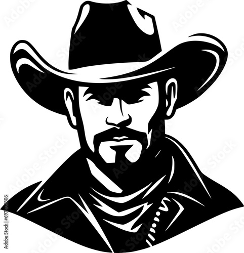 Cowboy - High Quality Vector Logo - Vector illustration ideal for T-shirt graphic