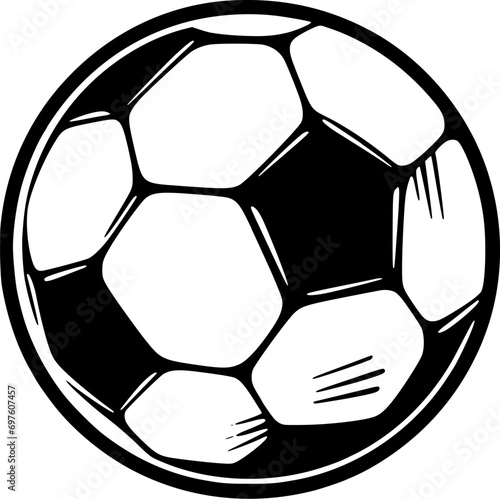 Football | Black and White Vector illustration
