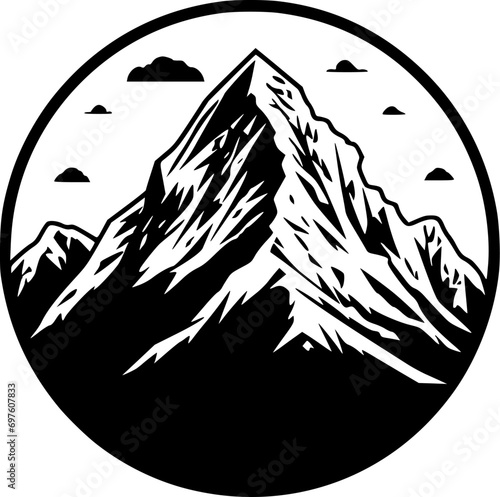 Mountain Range | Minimalist and Simple Silhouette - Vector illustration