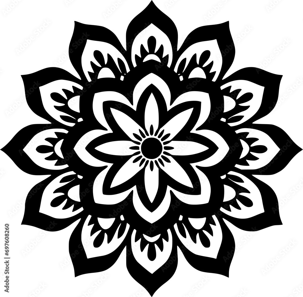 Mandala - Minimalist and Flat Logo - Vector illustration Mandala - Minimalist and Flat Logo - Vector illustration
