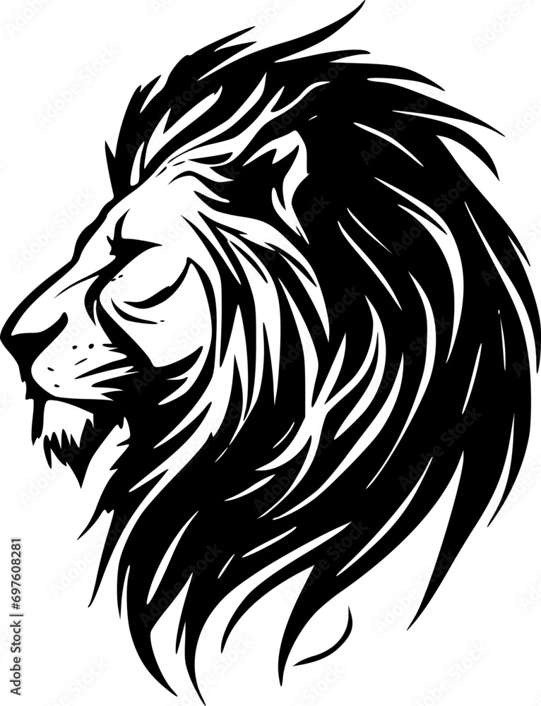 Lion - Minimalist and Flat Logo - Vector illustration Lion - Minimalist and Flat Logo - Vector illustration