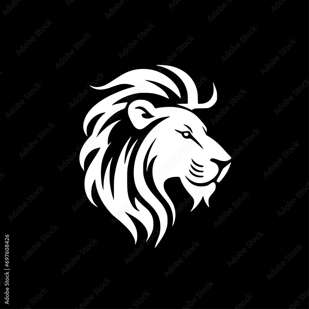 Lion - Minimalist and Flat Logo - Vector illustration Lion - Minimalist and Flat Logo - Vector illustration