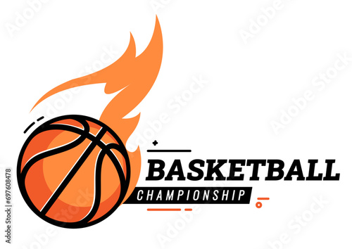Basketball ball football tournament icons. Symbol or emblem. vector illustration