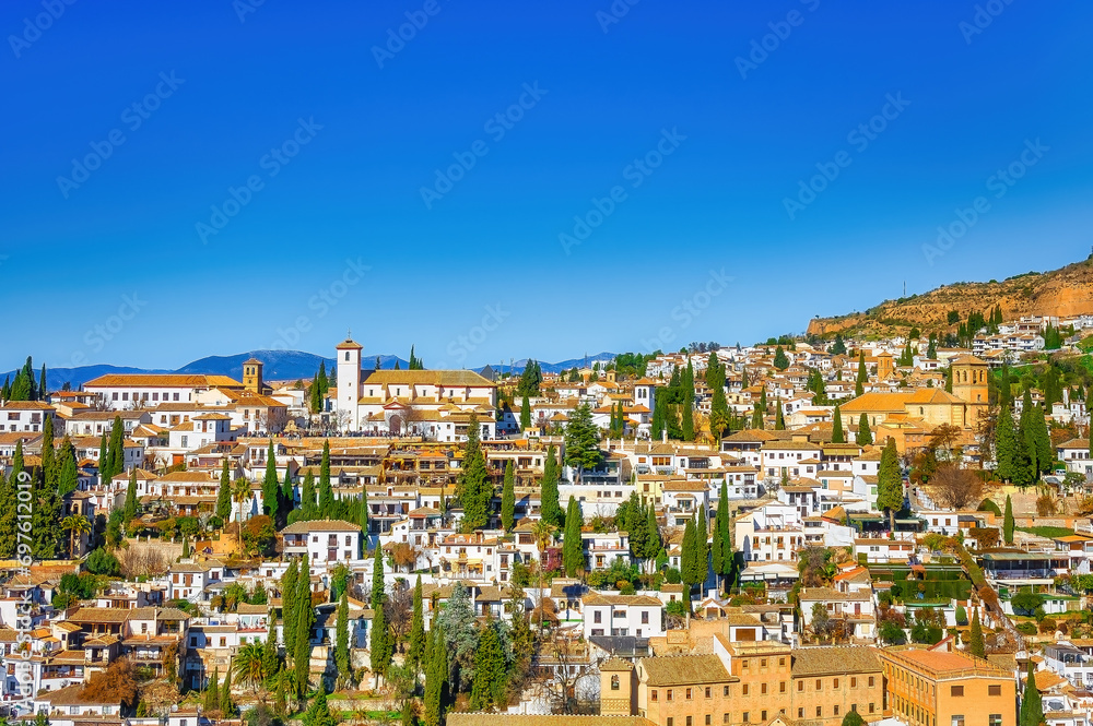 Granada cityscape from Alhambra, Spain