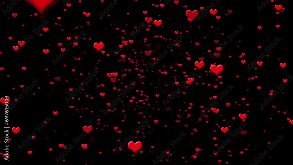Red Hearts motion for Valentine's day background with floating heart shapes against 4K Romantic looped on black background - Symbol of Love: Red Shiny Heart Animation Red Hearts motion for Valentine's day background with floating heart shapes against 4K Romantic looped on black background - Symbol of Love: Red Shiny Heart Animation