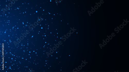Vector abstract space dust. Magic snow on background. Dust particles with bokeh effect. Flying glitter dots in infinite. Starfall in the sky.