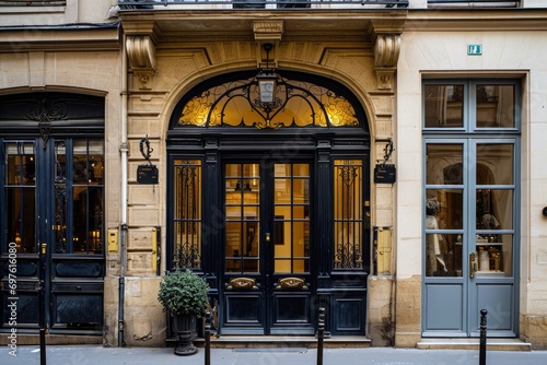 Chic French Boutique Facades: Traditional Commercial Storefronts in Paris