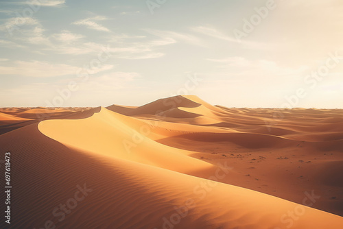 Hot yellow dune sky adventure dry sand nature sahara blue landscape desert travel