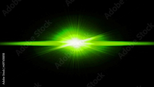 Wallpaper Mural Glowing stripe. Green flashes of light on a black background. Glowing abstract background with light effect. Torontodigital.ca