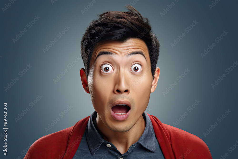portrait of surprised man looking at camera over blurred background portrait of surprised man looking at camera over blurred background