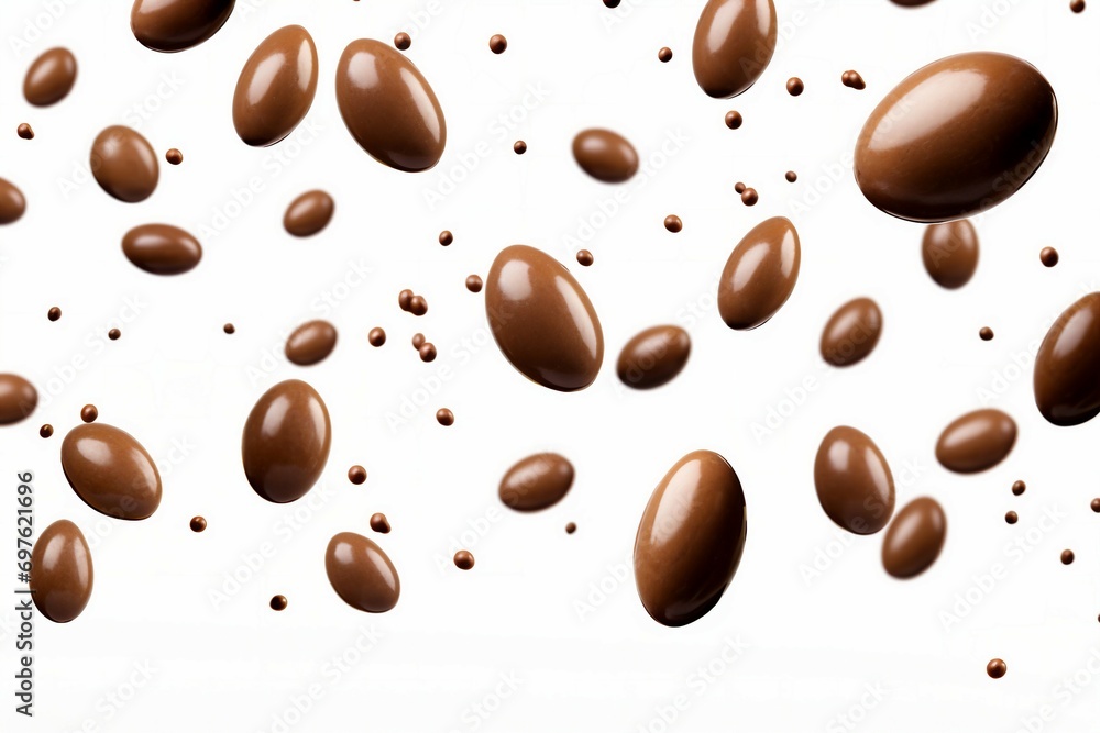 chocolate easter eggs isolated on white chocolate easter eggs isolated on white