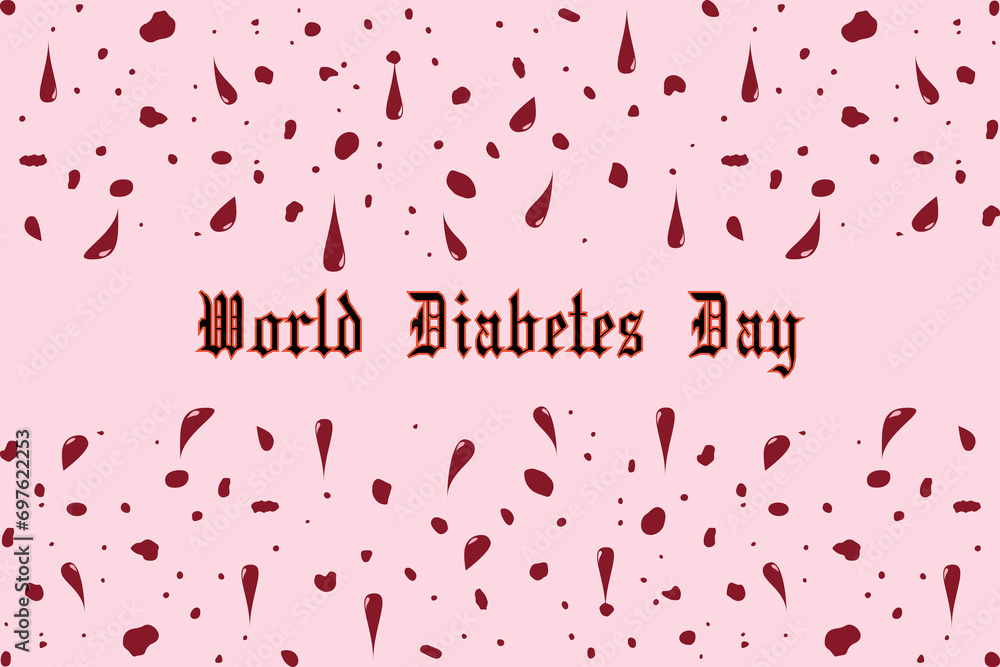 World diabetes day flat design beautiful blood illustration collection