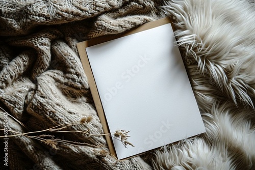 A4 Sheet Mockup with Hands-On Display for Realistic View