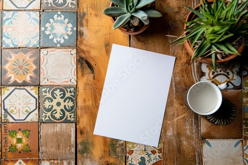 Blank A4 Sheet Mockup for Graphic Designers' Showcase Projects