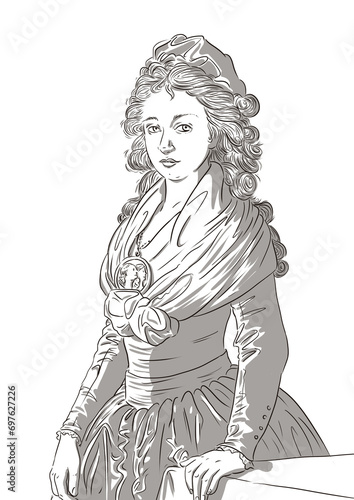 Photography Madame Royale, daughter of Louis XVI and Marie-Antoinette of Austria, Louis 16 a