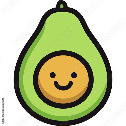 avocado smiling fruit healthy green