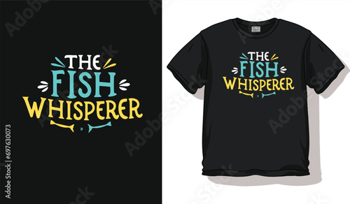 vector Fishing whisper Fisherman Magnetic fishing T-Shirt design
  photo
