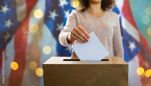 Vote, go to the polls. Generated with AI photo