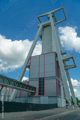 Förderturm im Kohlebergwerk