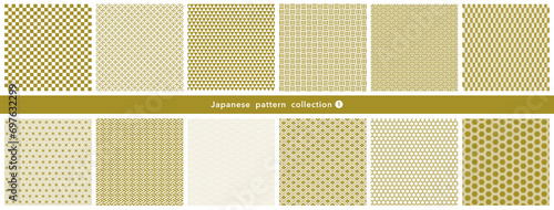 伝統和柄の和紙　背景素材