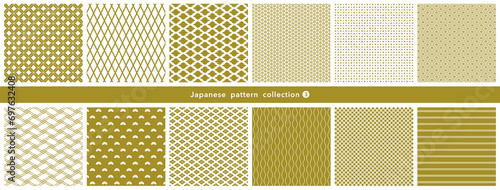 伝統和柄の和紙　背景素材