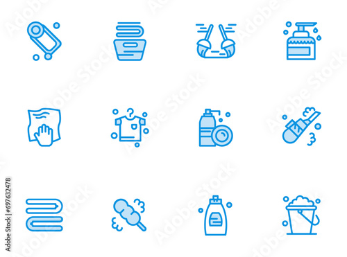 Cleaning Blue Color icon Pack cleaning 