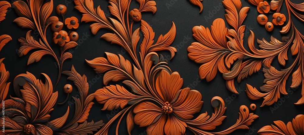 floral wave cloth texture, motif, flower, pattern 7